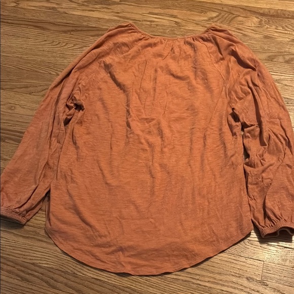 Z Supply Brown Tie Front Long Sleeve Shirt - Picture 10 of 11